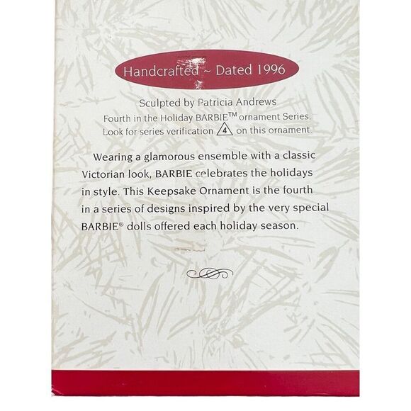 Barbie by Hallmark Ornament: 1996 Christmas Barbie Celebration - Picture 9 of 9